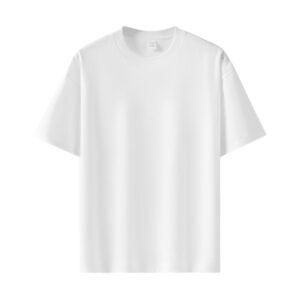 European Size 260G Heavyweight Pure Cotton Drop Shoulder Crewneck T-shirt Men's American Streetwear Oversized